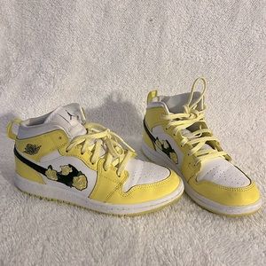 Flower Air Jordan’s Kids 1Y